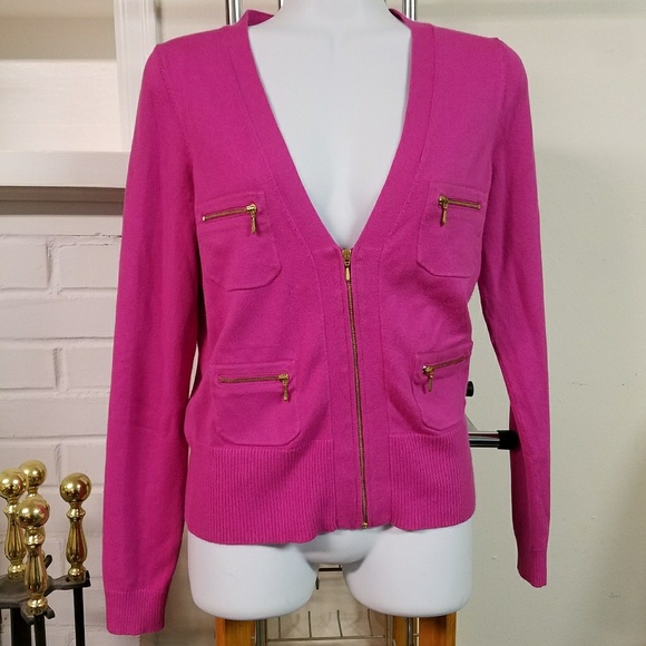 ann taylor pink cardigan